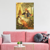  slapende schoonheid, Victoriaans feiltafels Canvas Afdruk (Insitu (Woonkamer))