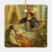  slapende schoonheid, Victoriaans feiltafels Keramisch Ornament (Achterkant)