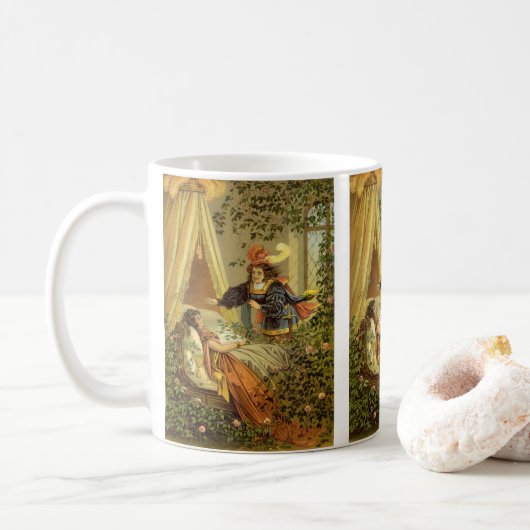  slapende schoonheid, Victoriaans feiltafels Koffiemok (Met donut)