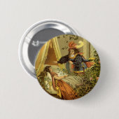  slapende schoonheid, Victoriaans feiltafels Ronde Button 5,7 Cm (Voorkant /achterkant)