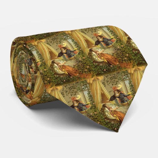  slapende schoonheid, Victoriaans feiltafels Stropdas (Opgerold)