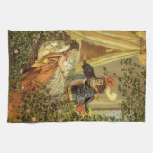 slapende schoonheid, Victoriaans feiltafels Theedoek (Horizontaal)