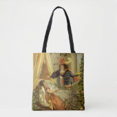  slapende schoonheid, Victoriaans feiltafels Tote Bag (Voorkant)