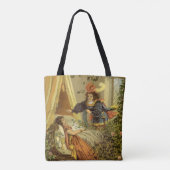  slapende schoonheid, Victoriaans feiltafels Tote Bag (Achterkant)