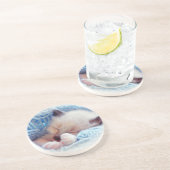 Slapende Siamese Kitten Paws Zandsteen Onderzetter (Zijkant)