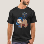 Slapende Sloth Menorah Hanukkah Chanukah Animal Je T-shirt<br><div class="desc">Slapende Sloth Menorah Hanukkah Chanukah</div>