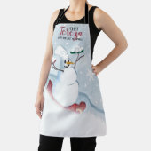 Slapende snowman chef-kok op maat schort (Insitu)