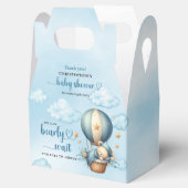 Slapende teddybeer in heteluchtballon gunst dozen bedankdoosjes (Geopend)