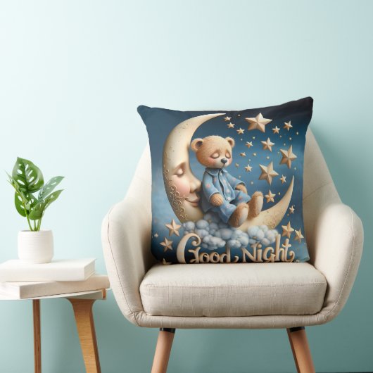slapende teddybeer kussen (Stoel)