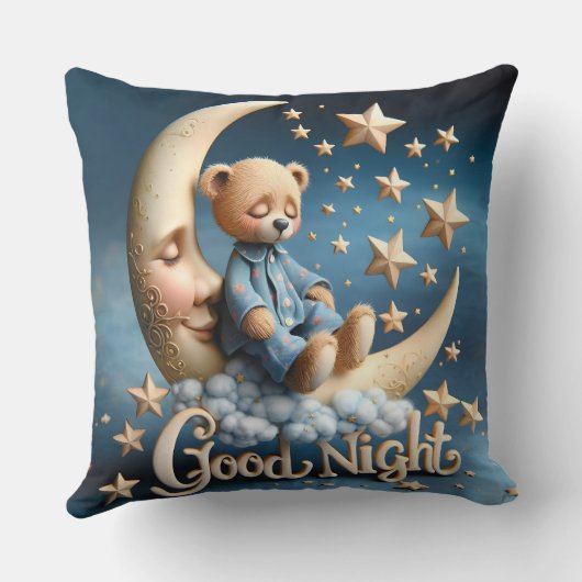 slapende teddybeer kussen (Achterkant)