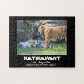 Slapende tijger, Gepersonaliseerd RETIREMENT Legpuzzel (Horizontaal)