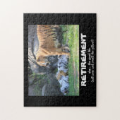 Slapende tijger, Gepersonaliseerd RETIREMENT Legpuzzel (Verticaal)