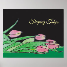 Slapende tulpen  poster