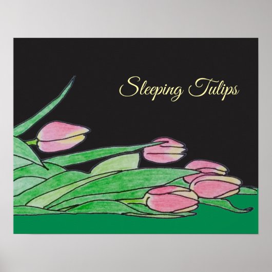 Slapende tulpen  poster (Voorkant)