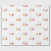 slapende tweeling cadeaupapier (Vlak)