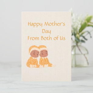 Slapende tweeling Happy Moederdag Kaart