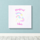 Slapende uithangbord en Shooister van magische Vib Canvas Afdruk (Insitu (Houten vloer))