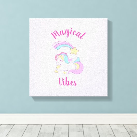 Slapende uithangbord en Shooister van magische Vib Canvas Afdruk (Insitu (Houten vloer))