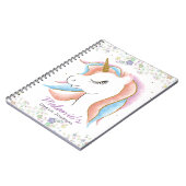 Slapende Unicorn Persoonlijke Dream Journal Notitieboek (Linkerzijde)