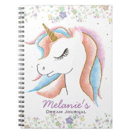 Slapende Unicorn Persoonlijke Dream Journal Notitieboek