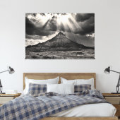 Slapende Ute Mountain zwart-wit fotografie Canvas Afdruk (Insitu (Slaapkamer))