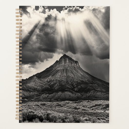 Slapende Ute Mountain zwart-wit fotografie Planner (Voorkant)