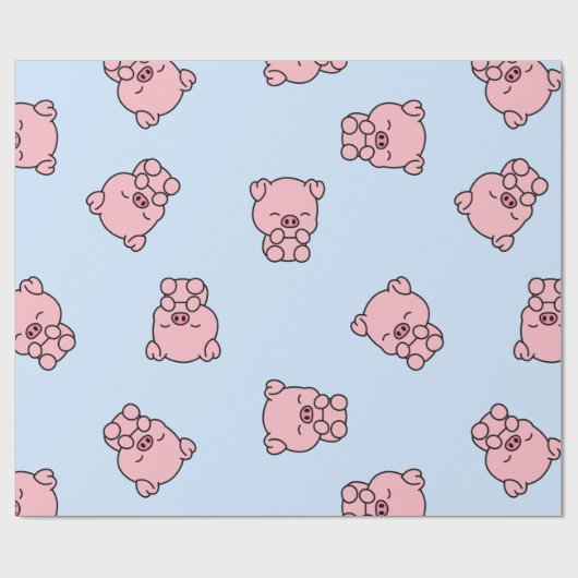 Slapende varkens cadeaupapier (Vlak)