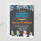 Slapende verjaardagsuitnodiging kaart (Voorkant)