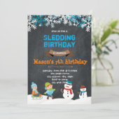 Slapende verjaardagsuitnodiging kaart (Staand voorkant)