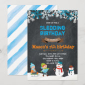 Slapende verjaardagsuitnodiging kaart (Voorkant / Achterkant)