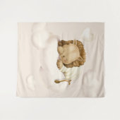 Slapende virtuele lion-Shower-achtergrond Wandkleed (Voorkant (horizontaal))