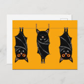 slapende vleermuizen uitnodiging briefkaart (Voorkant / Achterkant)