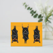 slapende vleermuizen uitnodiging briefkaart (Staand voorkant)