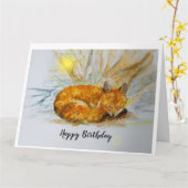 Slapende Vos (aanpassen) Kaart (Gele Bloem)