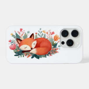 Slapende Vos Bloem Illustratie iPhone 15 Pro Case