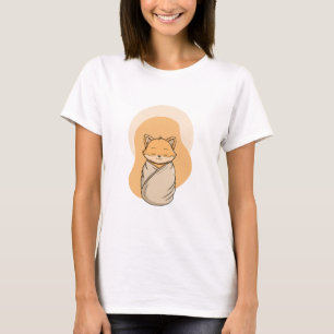 Slapende Vos in een Deken Gewikkeld T-shirt