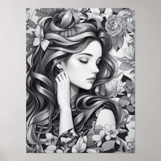Slapende Vrouw Poster (Voorkant)