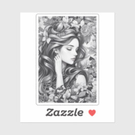 Slapende Vrouw Sticker