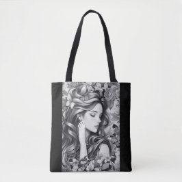 Slapende vrouw tote bag