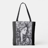Slapende vrouw tote bag (Achterkant)