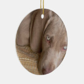 Slapende Weimeraner Dog Ornament (Rechts)