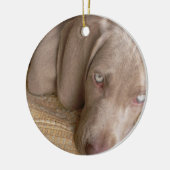 Slapende Weimeraner Dog Ornament (Links)