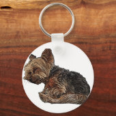 Slapende Yorkie Sleutelhanger (Voorkant)