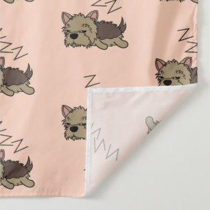 Slapende Yorkshire Terrier Hond Liefhebber ZZZ Hui Wandkleed