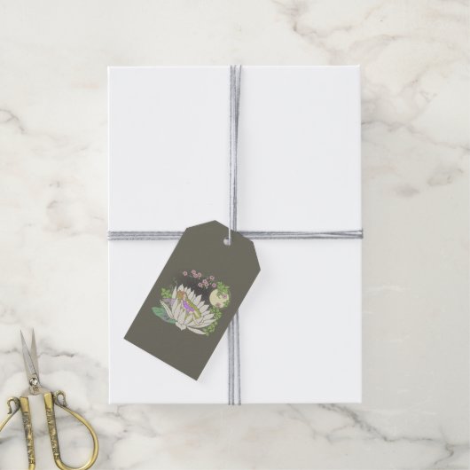 Slapende, zachte, moonlichte sterren cadeaulabel (Met Touw)