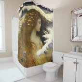 Slapende Zeeslagdroom van Golden Sea Shells Douchegordijn (In situ)