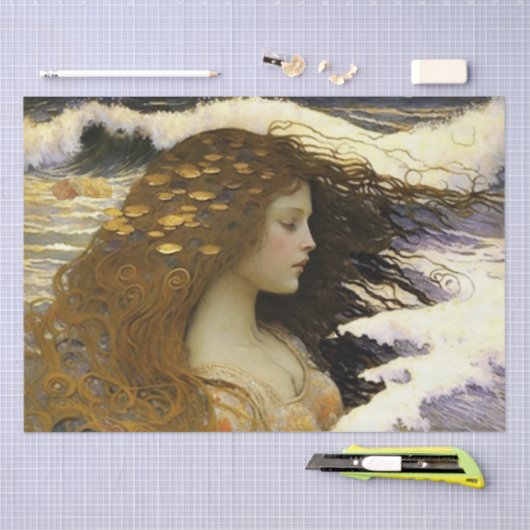 Slapende Zeeslagdroom van Golden Sea Shells Tissuepapier (Craft)