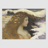 Slapende Zeeslagdroom van Golden Sea Shells Tissuepapier (Voorkant)