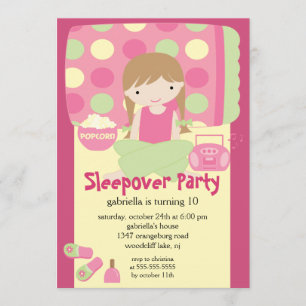 Slapepover Birthday Party Inture Kaart