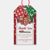 Slapepover Birthday Party kerst op maat Cadeaulabel (Voorkant)